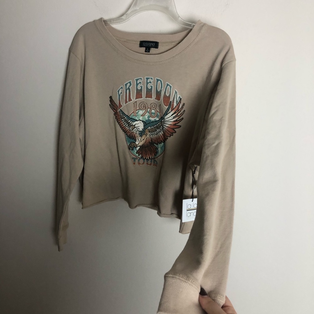 NWT La La Land Creative 1981 Freedom Tour Cut Off Band Tee - Picture 6 of 8